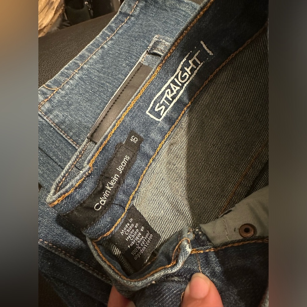 Gently used Calvin Klein boys Straight Jeans size 16